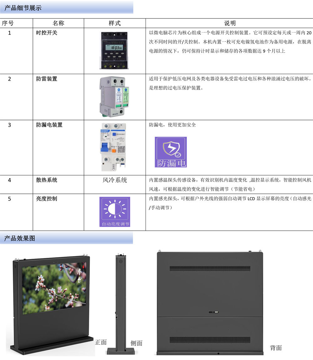腾博会科技 75寸/86寸/98 寸 4K 超高清户外数字标牌广告机(图2)