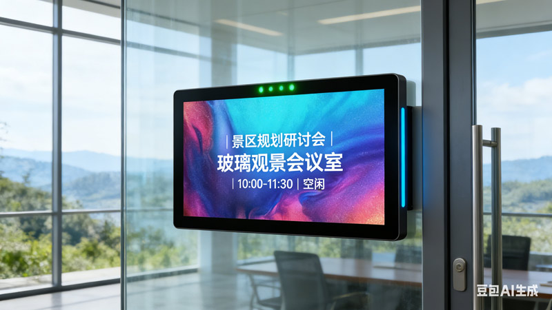 智能会议管理新纪元：腾博会科技会议门牌屏重塑高效协作空间