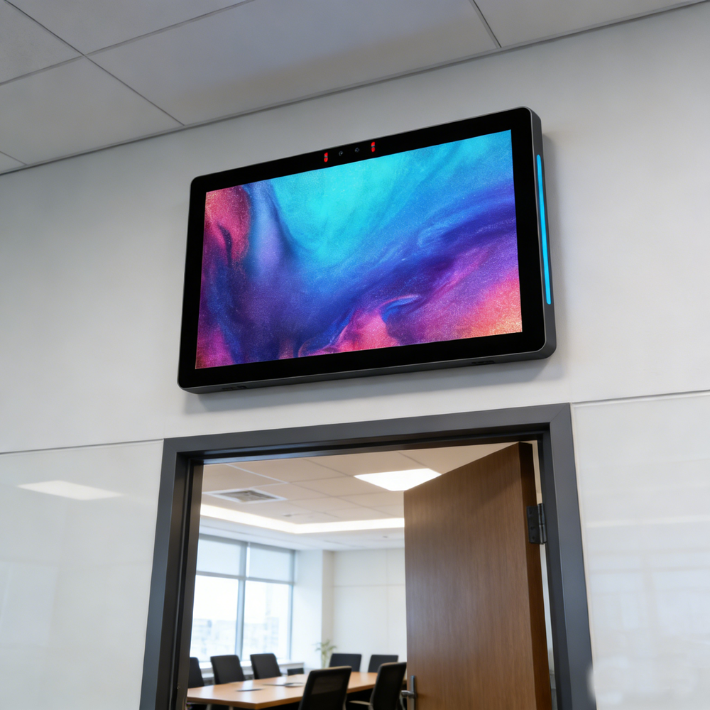 浙江写字楼会议室管理痛点破解｜腾博会会议预约系统+门牌，规范管理更高效